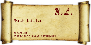 Muth Lilla névjegykártya